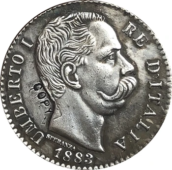 1883 Taliansko 1 lire MINCE KÓPIA