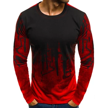 2021 nové 3D vytlačené T-shirt pánske roztomilej príležitostné O-neck T-shirt pánske zvierat dlhým rukávom funny T-shirt 2021 lete pánskej módy