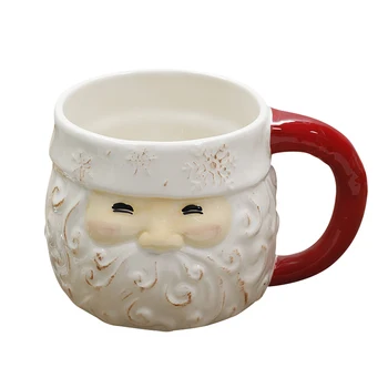 900 ml Keramický Hrnček Tvorivé Šálku Kávy Vianočné 3D Santa Claus Keramické Hrnčeky Deti Darček roztomilý pohára pohár