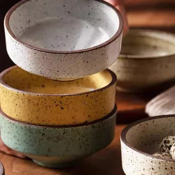 Japonský Hrubej Keramiky Misy Retro Tvorivé Farbou Domácnosti Ramen Misy Reštaurácia Osobné Riad тарелки для еды