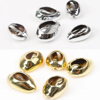 Prírodné Špirála Shell Zlata, Striebra Plátovaného Mušlí pre HOBBY ručné Domáce dekorácie, šperky, takže 10-25 mm 2 ks