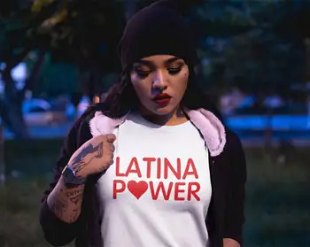 Skuggnas Latina Moc T-Shirt Slogan Latinskej Košele Feministické Tričko Dievča Moc Tumblr Oblečenie Žien, Práva, Rovnosť Topy