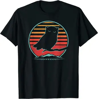 Sova Retro Vintage Štýl 80. rokov Birding Estetické Tumblr Ulzzang Mužov Harajuku Príležitostné Letné T-shirt Droshipping