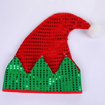 Vianočné Čiapky Červená /zelená Spp Top Santa Claus Lesk Klobúk Vianočné Hat Jednoduché 2022 Nový Štýl Hot Predaj