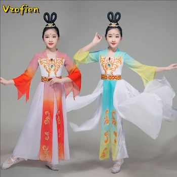 Čínsky Ľudový Tanec Starovekých Klasických Tanečných Kostýmov Dievčatá Moderného Tanca Praxi Kostýmy Yangko Tanečné Nosiť Oblečenie Hanfu